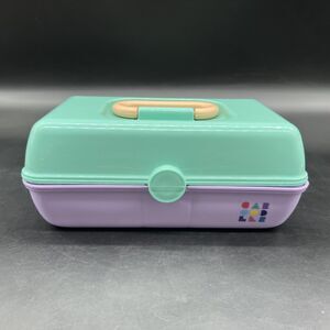 CABOODLE Pretty In Petite Retro Small Organizer Makeup Case Mirror Mint Lilac